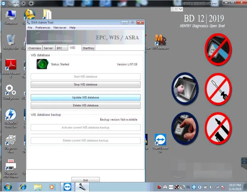 12 TOUGHBOOK CF-C2 CF C2 i5 4 Гб 360 ГБ SSD MB STAR C4/C5 полное Программное обеспечение X-ENTRY/das/vediamo/dts/epc/WIS/hhtwin/starfinder