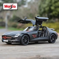 maisto 118 mercedes benz sls amg static die cast vehicles collectible model car toys