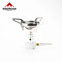 interforest camping stove gas propane burner outdoor stove mini card heater pocket stove 1000kw power portable hiking equipment