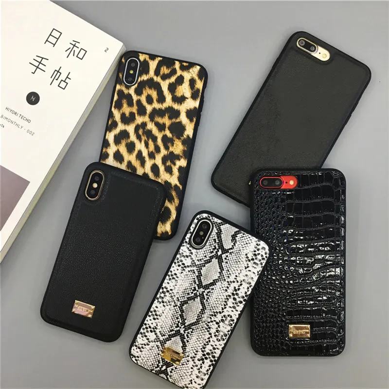 Брендовый Жесткий Чехол для iphone 12 11 pro X XR XS MAX 7 8 plus с леопардовым и змеиным цветком