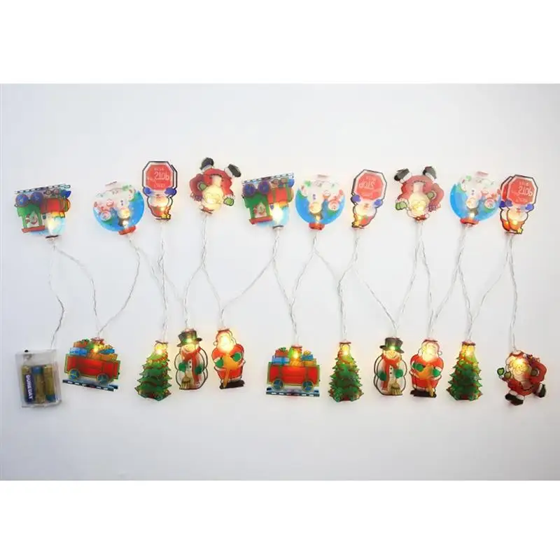 

20 lamps 3M Christmas light string Christmas tree snowman old light string window Christmas tree decoration battery model