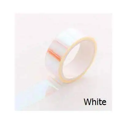 Цвет: желтый wash tape papel adesivo winterdecoracion japonesa celo de colores Autumn Laser Rainbow pink japan decoration przybory szkolne - Цвет: Цвет: желтый