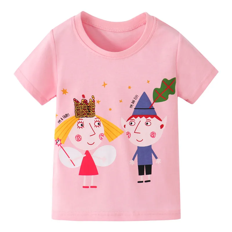 Funnygame/Новое поступление милая летняя футболка для девочек модная с рисунком