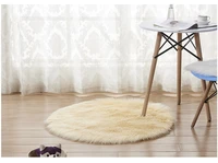 1pc fluffy rug artificial wool round soft faux sheepskin fur area rugs 30cm solid pattern faux fur rug bedside rugs