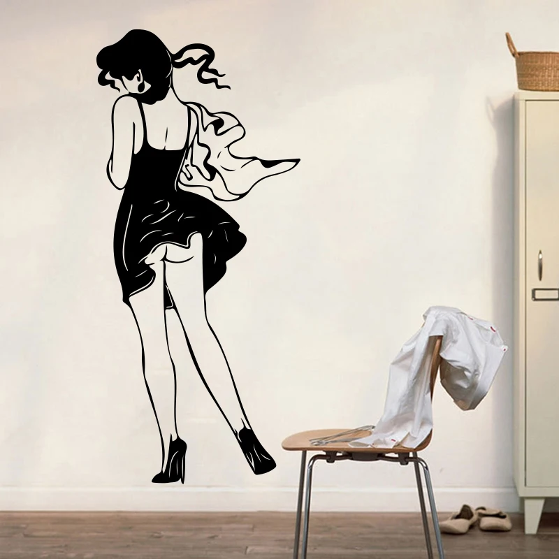 Большая сексуальная модная сумка для девочек магазин Настенная Наклейка фитнеса