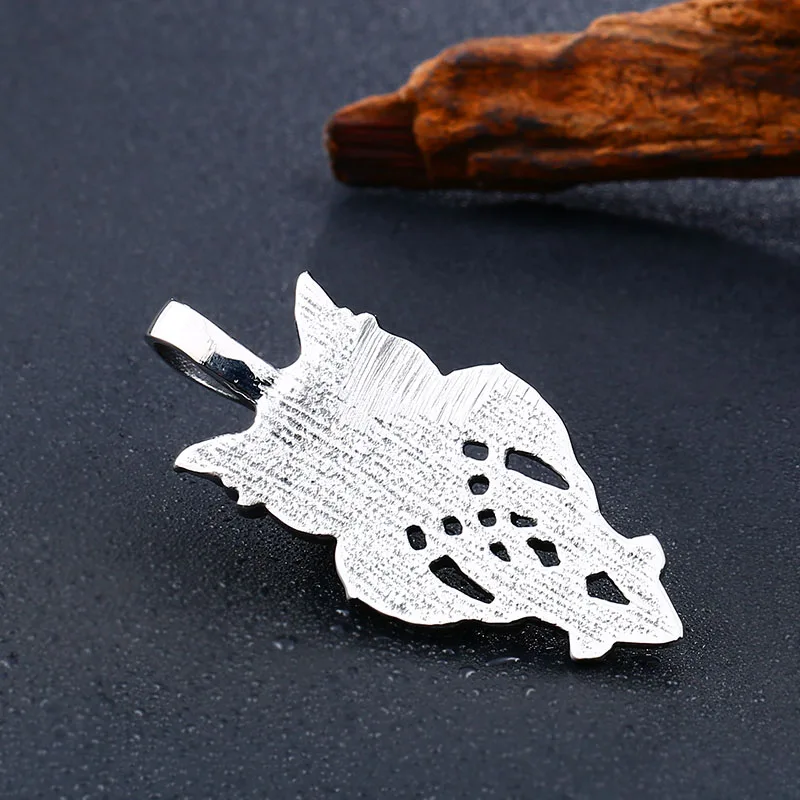 Скандинавский кулон в виде совы амулет викингов рун цепочка из нержавеющей стали