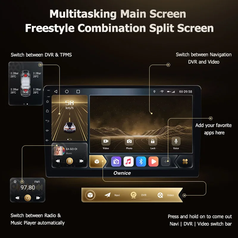 Автомагнитола Ownice K7 на Android 10 0 мультимедийный видеоплеер с 8-ядерным процессором