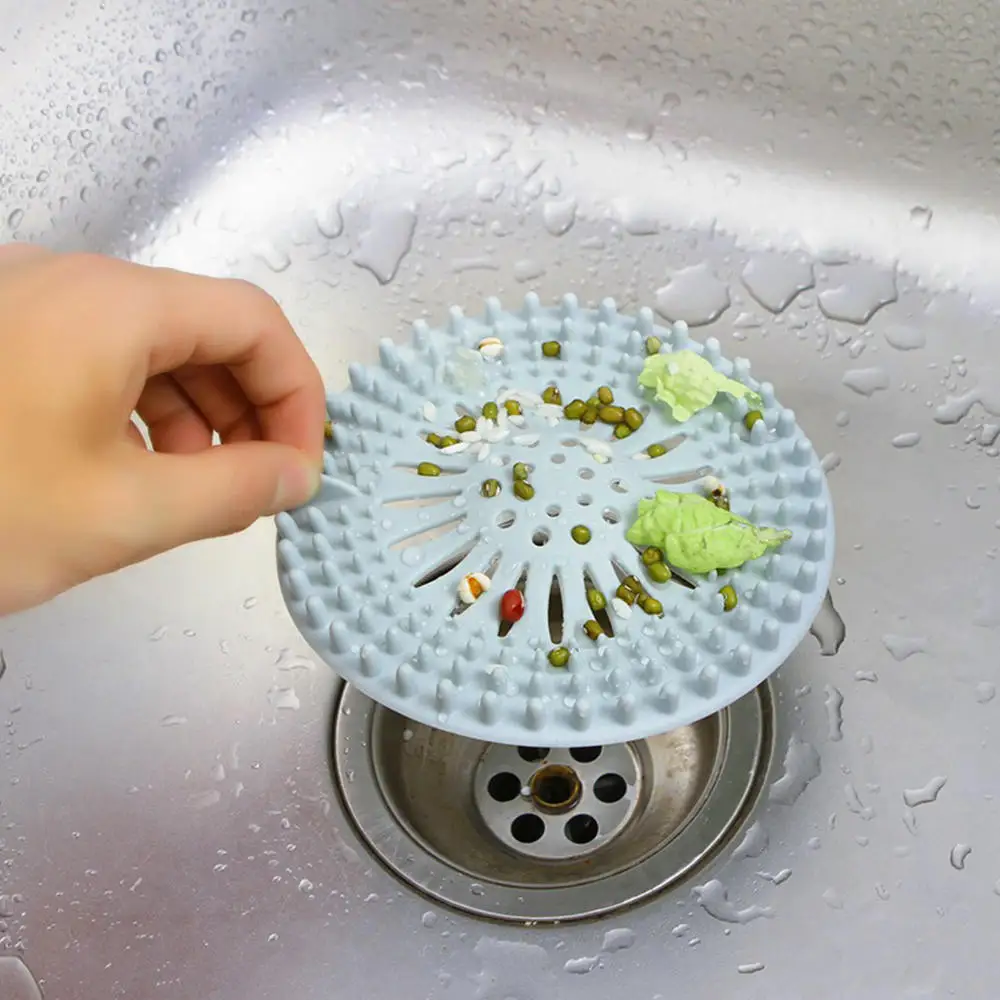

Bathroom Silicone Sink Drain Hair Stopper Sink Filter Bath Stopper Bathroom Drain Strainer Shower Covers Kitchen Toliet