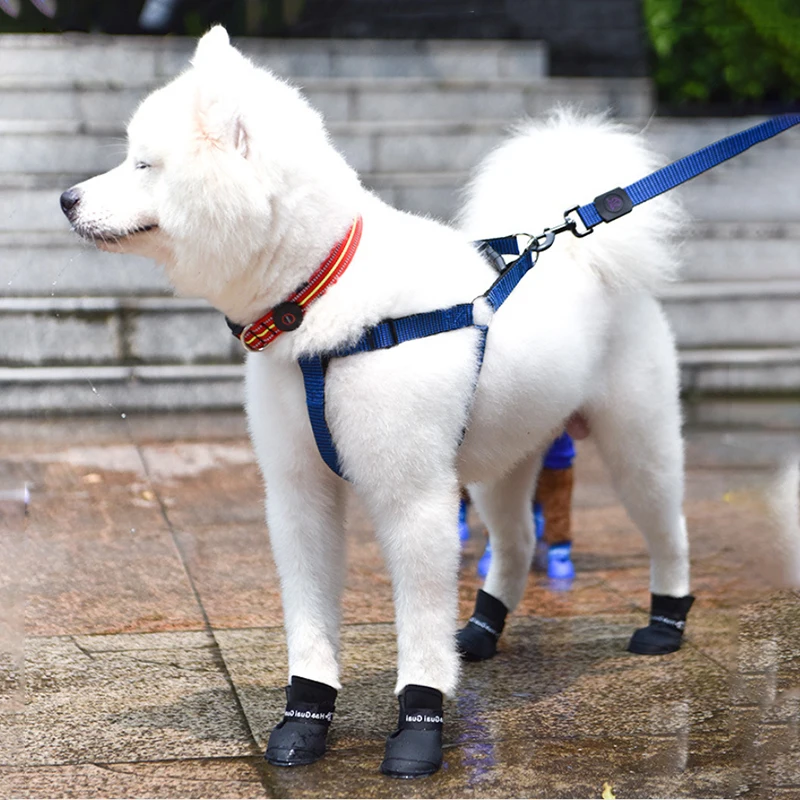 Резиновая нескользящая Водонепроницаемая Обувь для собак и кошек 4 шт./est S/M/L/XL/XXL |