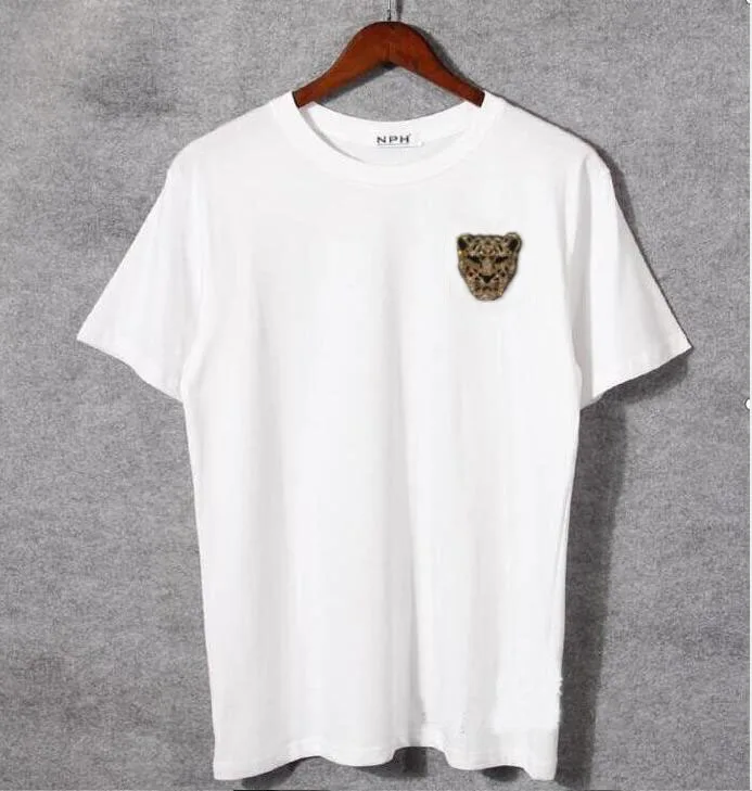 

Men Diamond Skull Trendy T-shirt Shiny Rhinestone Letters Top Mens Designer Tshirts 100% Cotton Round Neck Short Sleeve Tees