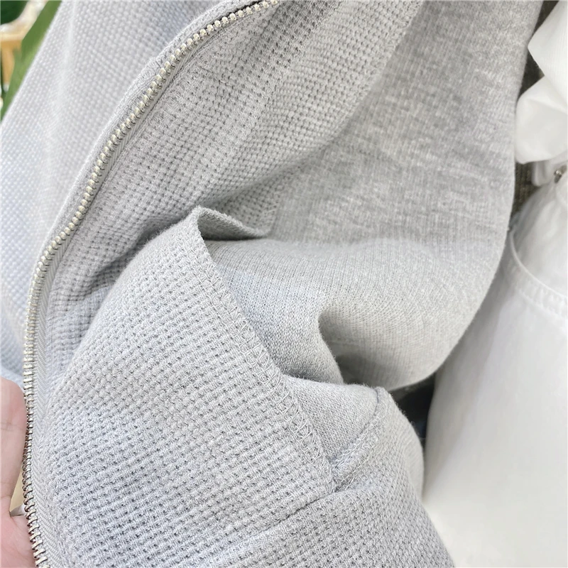 

Autumn Winter Women Full Zip Casual Hoodie Coats 2021 Quality Simple Cozy Cotton Oversized Hooded Sweatshirt Pullovers