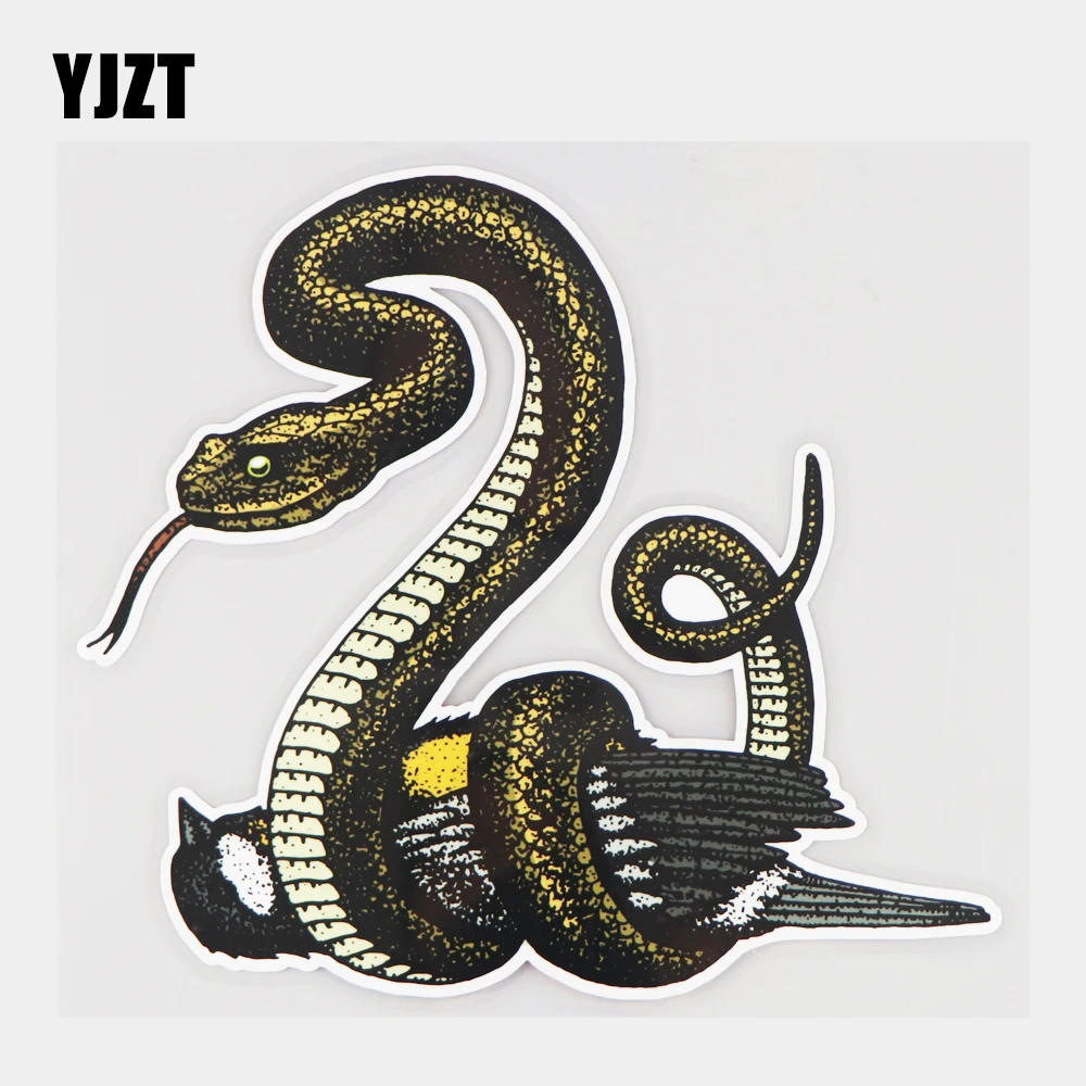 

YJZT 16.7×15.2CM Boa Cartoon Personality Funny Body Door Decoration Creative Car Stickers Decals 21A-1149