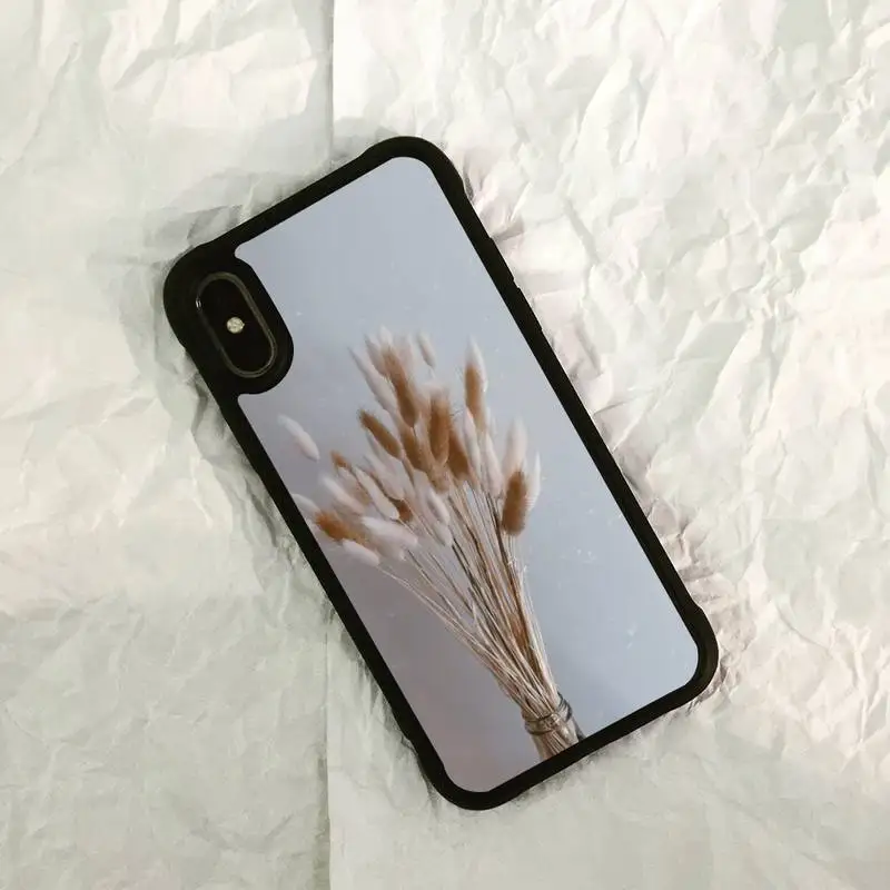 

Literary style flowers Phone PC&TPU Case For iPhone6 7 8 x 11 12Cover Fundas Coque