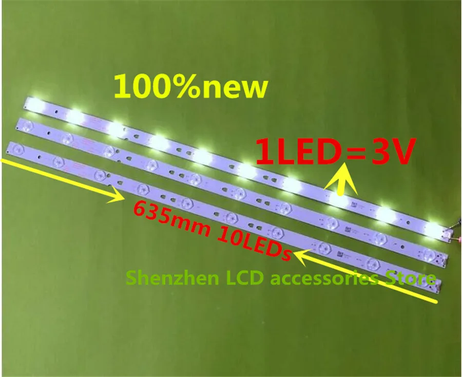 

15Pieces/lot For TCL LE32D8810 LED Bar Backlight Strip Line Rulers 32PAL535 LED315D10-07(B) PN:30331510219 LSC320AN02 100%NEW