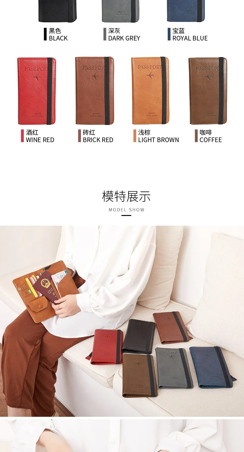 

NEW Vintage Business Passport Covers Holder Multi-Function ID Bank Card Women Men PU Leather Wallet Case Travel Accessories