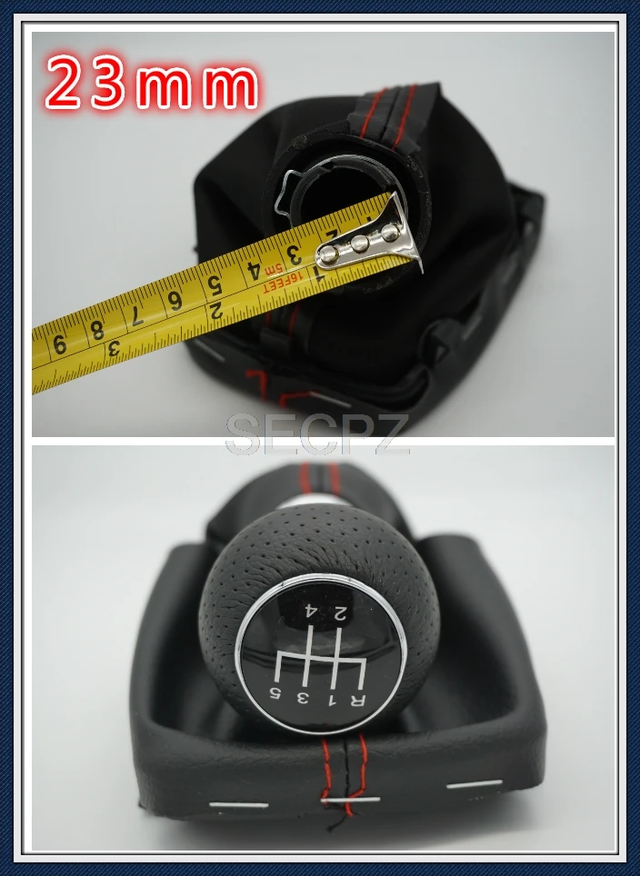 Черный прошитый 23 мм 5 скоростной Автомобильный Ручной Чехол для рычага