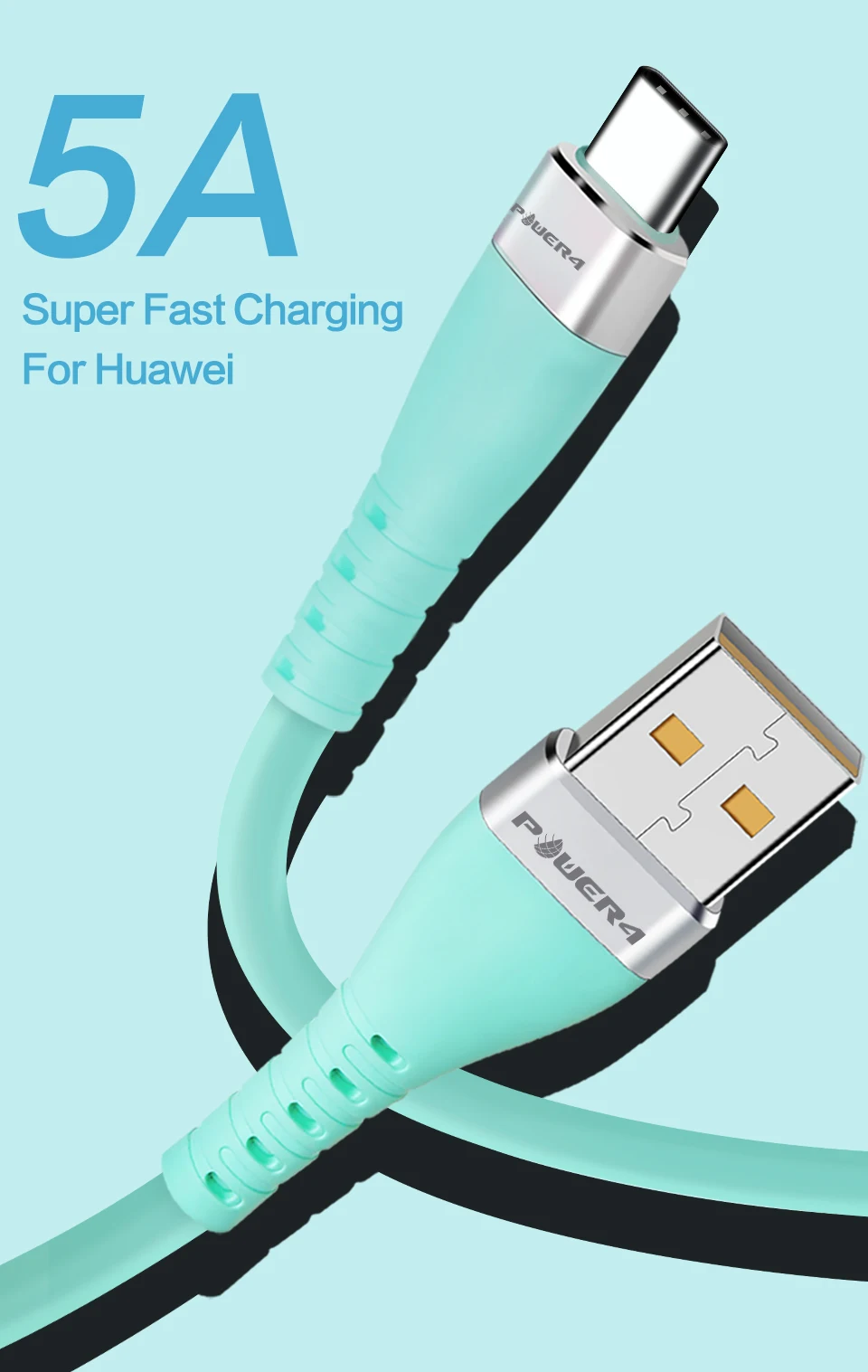 Power4 USB C кабель 5A флэш-зарядка usb type C Supercharge для huawei P20 совместимый 3A 2A быстрое зарядное устройство для samsung Xiaomi