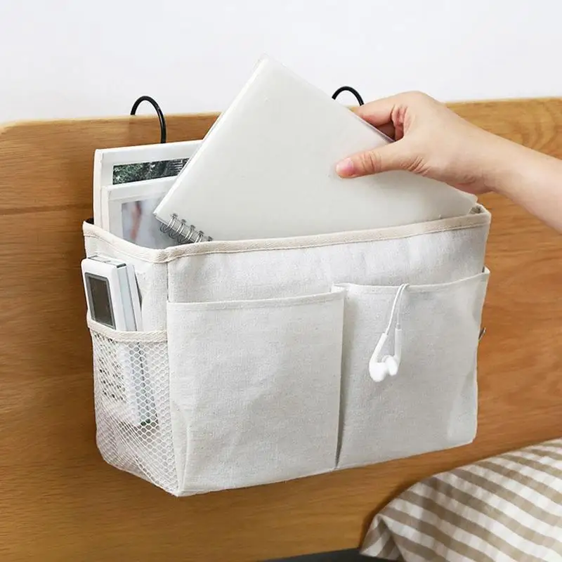Bedside Storage Hanging Bag Bed Table Shelf Basket Rack Organizer Hanger Bedroom Y0G9 | Дом и сад
