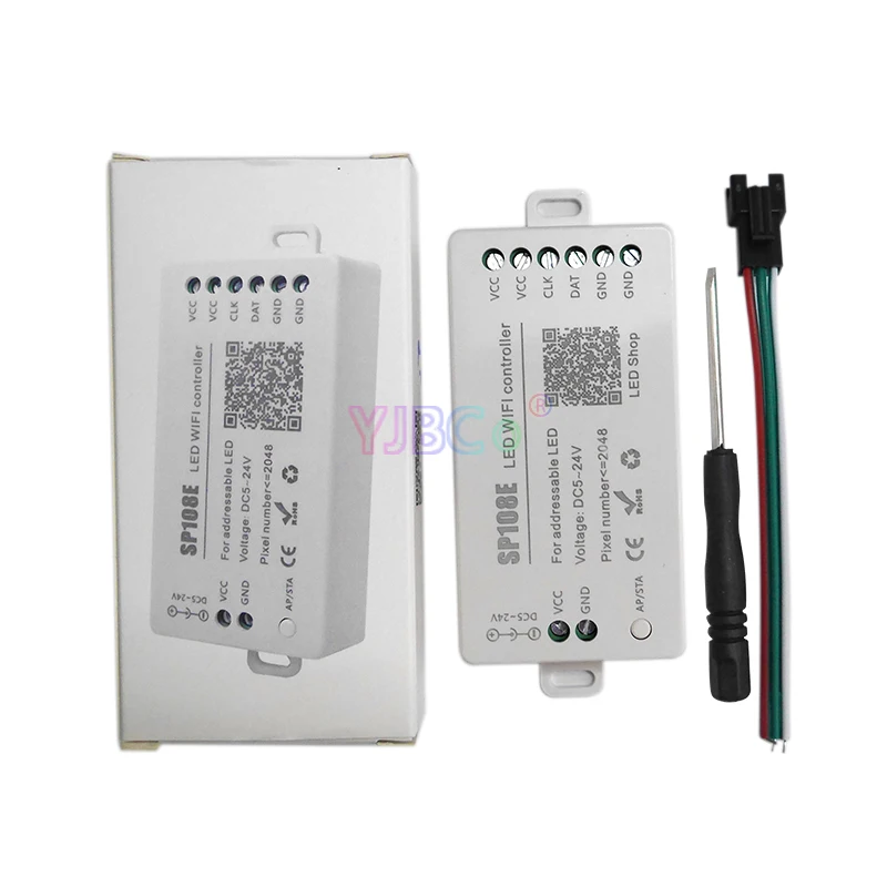 

SP108E wifi WS2811 WS2812B Led Music Controller SP107E SK6812 SP105E Bluetooth APA102 SP110E WS2801 Pixels Led Strip DC5-24V
