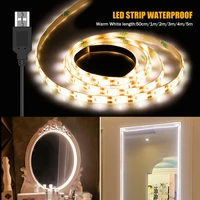 1m 5m espejos luces makeup vanity mirror lamp usb cable powered dressing table lights decor bathroom waterproof led beauty light