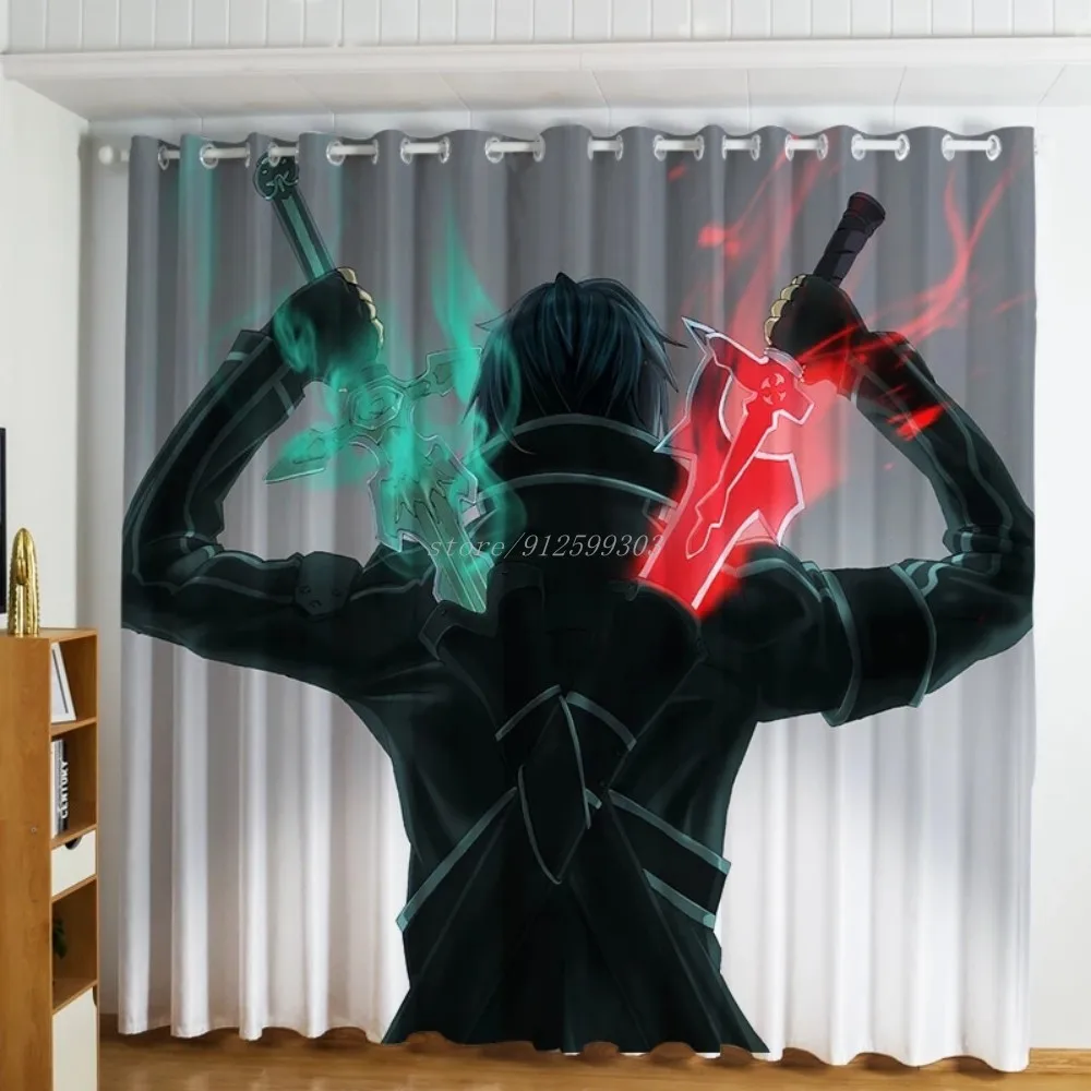 

Аниме меч искусство онлайн Сан 2 панели/комплект оконные шторы блочные тканевые затемняющие теплоизоляционные для гостиной спальни