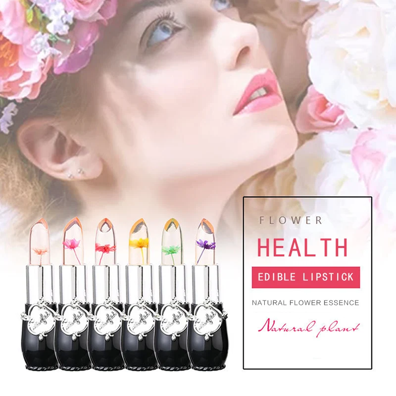 Новое поступление 2020 прозрачные желейные помады с цветами естественная красная