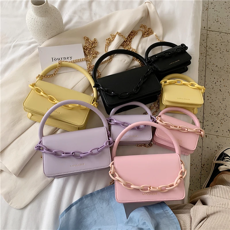 Женская маленькая сумка Кроссбоди с цепочкой два размера лето 2020|Сумки ручками| |