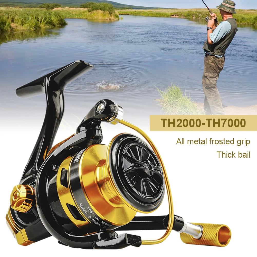 

Fishing Reel Spinning Reel TH2000-8000 Metal Spool Fishing Wheel 10kg Max. Drag 5.2:1 High Speed Carp Fishing Saltwater Reel