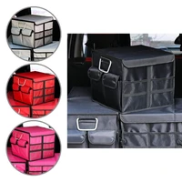 high quality trunk organizer three compartments design sturdy trunk storage bag for autos trunk storage box