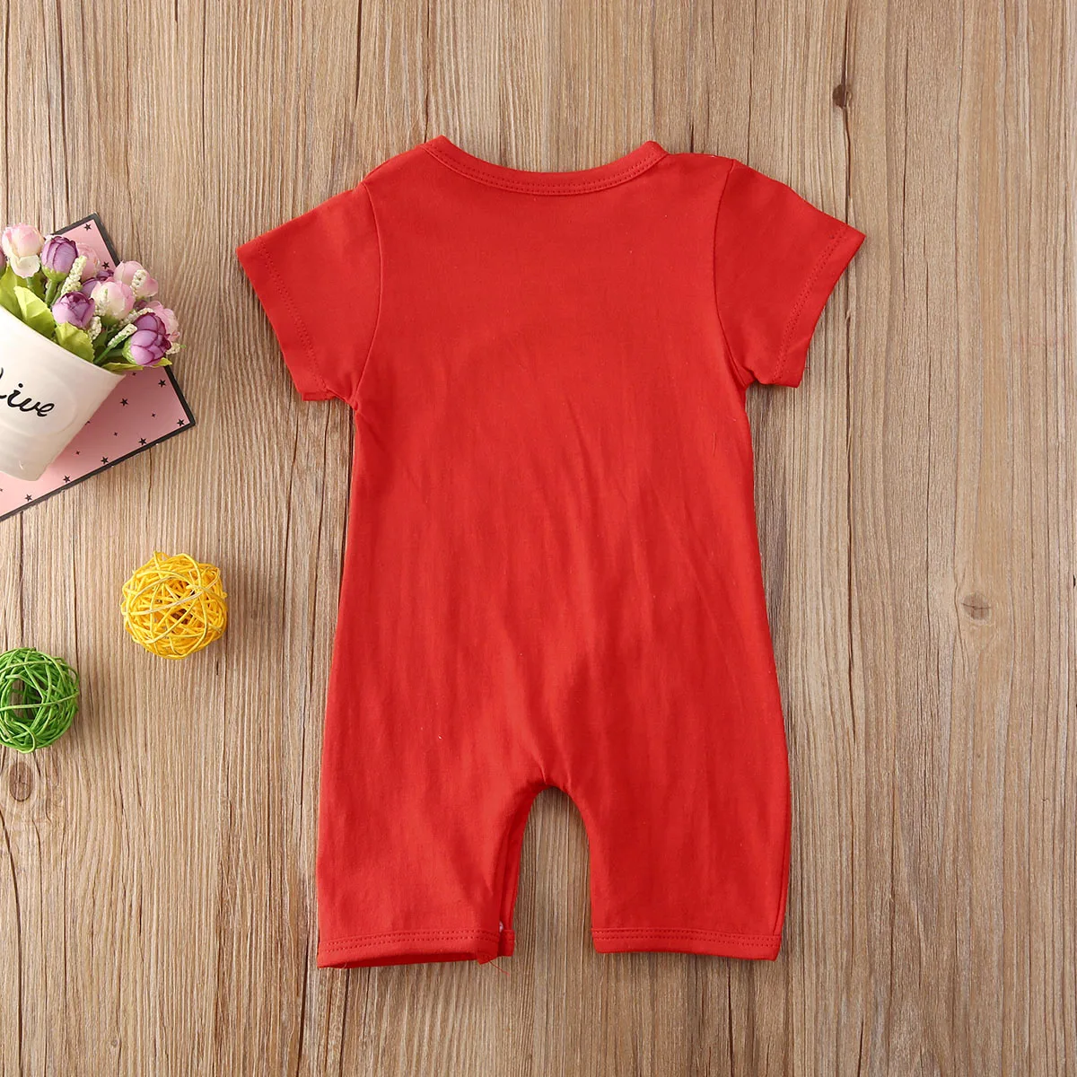 Летний детский комбинезон с короткими рукавами мультяшным животным