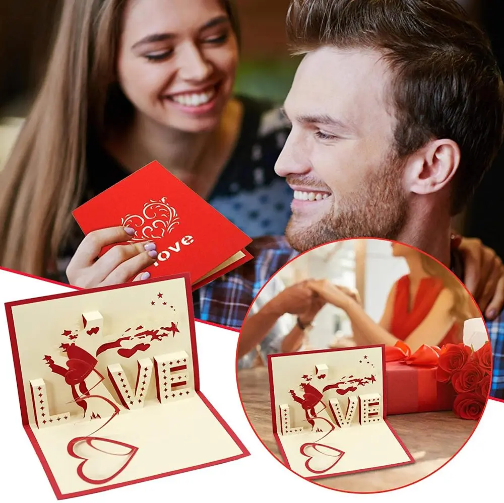 Приглашение на свадьбу 3D Бумажная скульптура открытки ручной работы желтые