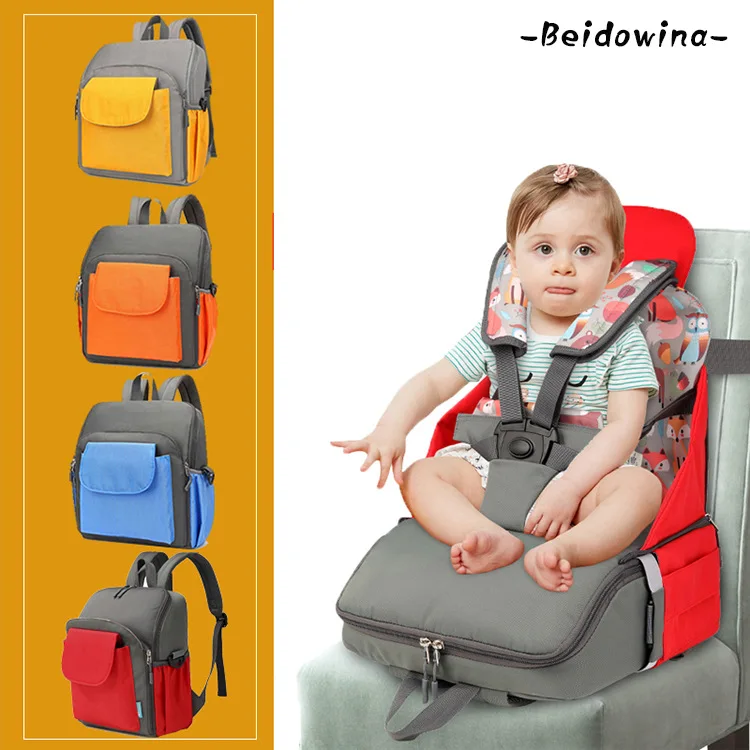 Portable Baby Dining Chair Bag High Folding Seat Multifunctional Mommy Diaper Backpack For Travel | Мать и ребенок
