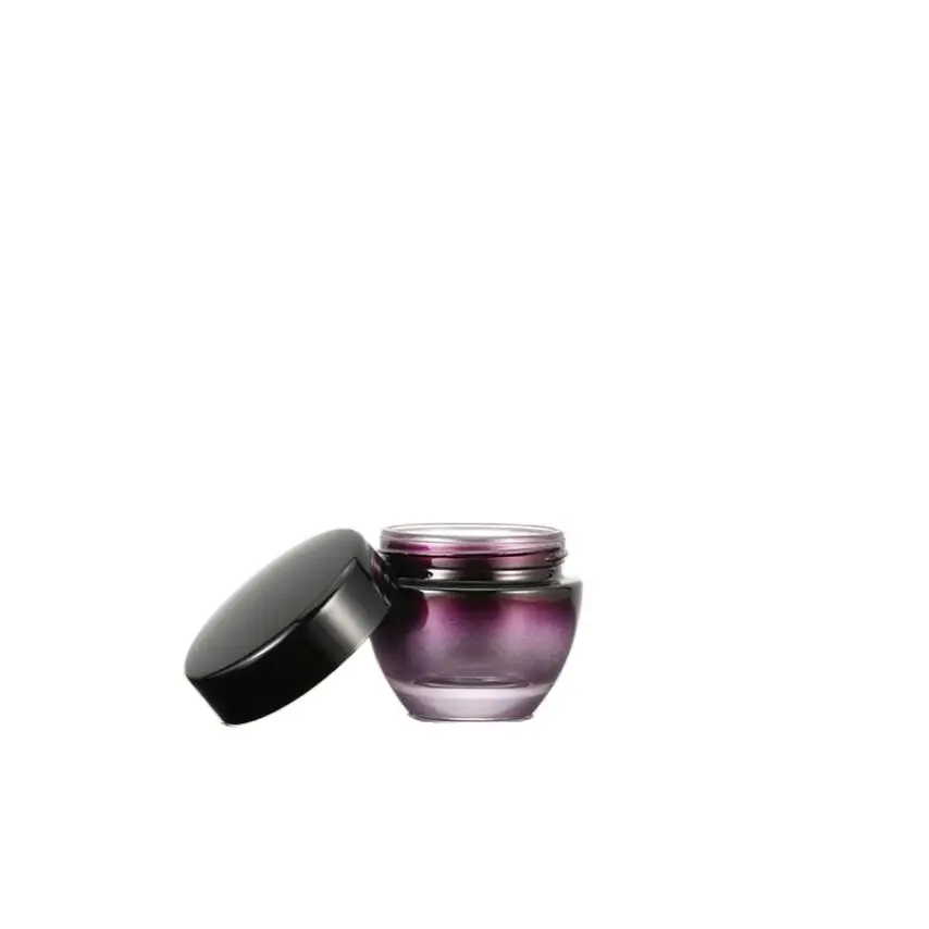 15G purple/green glass cream jar bottle mask eye essence moisturizer gel wax serum skin care cosmetic packing | Красота и здоровье