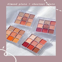 new nine color eye shadow plates almond chestnut beads mute big warm coloured makeup eye shadow plates