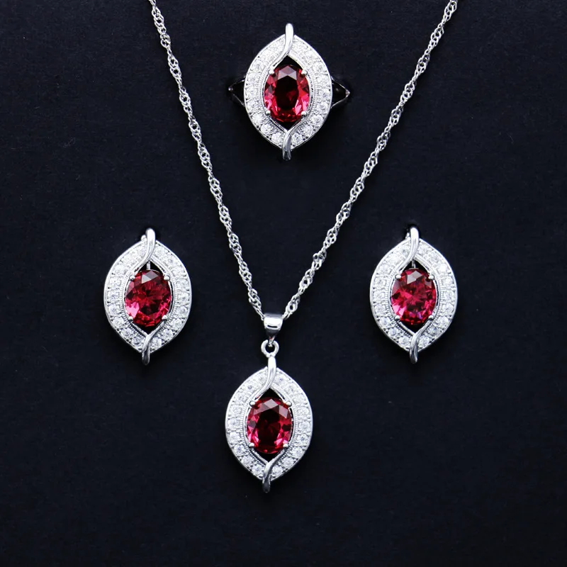 Блестящий комплект ювелирных изделий серебра глаз с фианитами пробы серьги