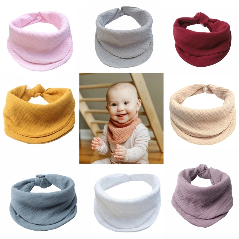 

Baby Feeding Bibs Soft Gauze Saliva Towel Toddler Scarf Newborn Burp Cloth Gifts