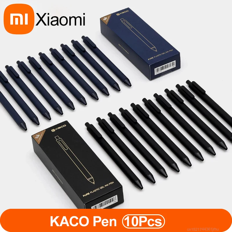 

10pc Original Xiaomi Mijia Kaco Pen 0.5mm MI Kaco Ballpoint pen Core Durable Signing Pen Refill Black Ink