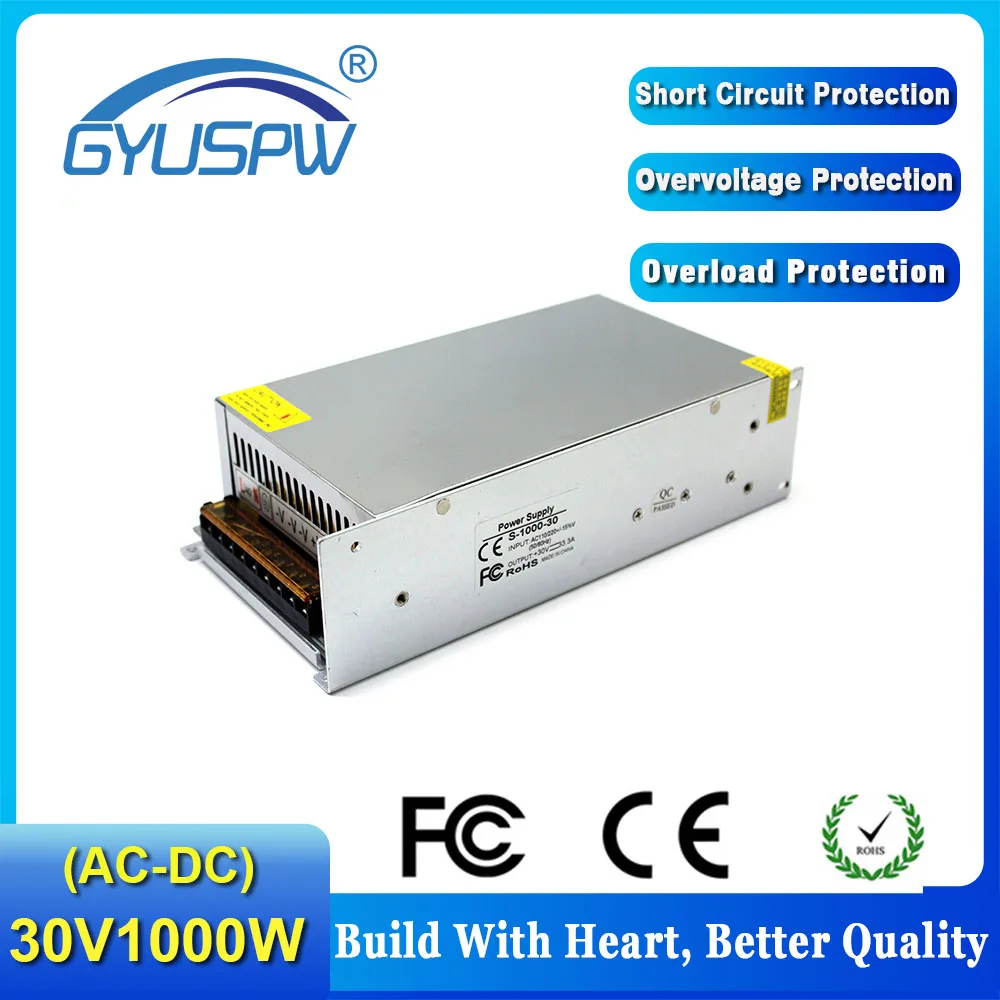 Трансформаторы 110V/220 В переменного тока до DC30V 33.A 1000W Драйвер импульсного