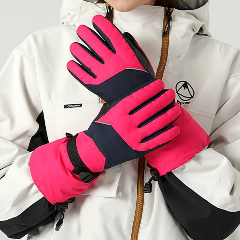 

2021 зимние ветрозащитные водонепроницаемые Зимние перчатки для мужчин и женщин до-30 градусов теплые серые лыжные перчатки для снегохода сно...