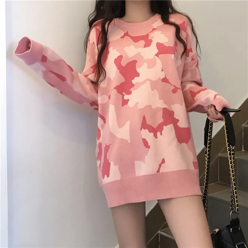 

Women's oversize sweater Autumn Winter Women Sweater Korean y2k top Knitted Pullover Tops Causal Long Sleeve Pull Pullover top
