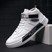 men white mens sneakers white shoes men vulcanize shoes slip on increase chunky sneakers men high top sneakers leather shoes