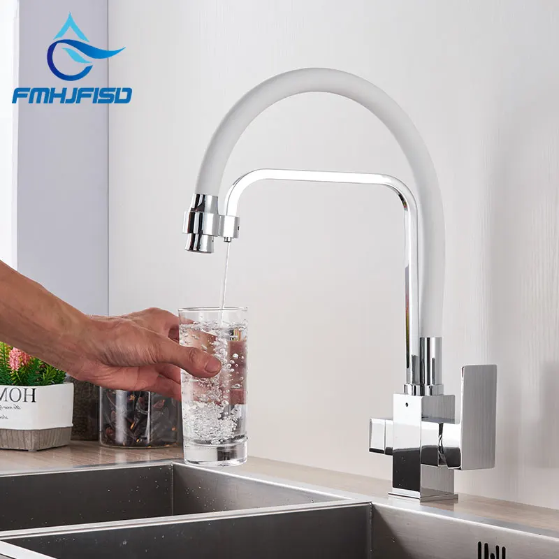 

Filter Kitchen Faucet Drinking Water Black Single Hole Mixer Tap 360 Rotation Pure Water Filter Kitchen Sinks Taps