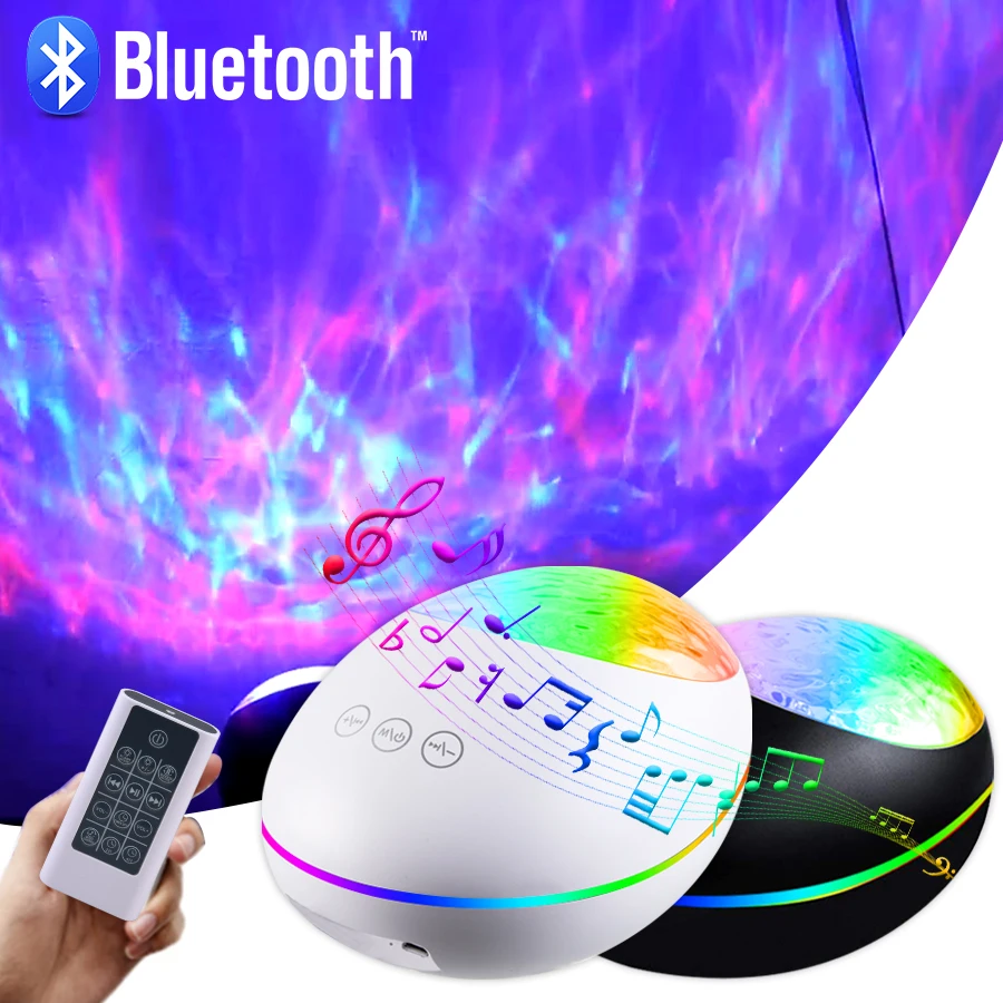 

Bluetooth Ocean Wave Laser Projector Starry Sky LED Stage Light DJ Disco Laser Light Kids Bedroom Night Party Christmas Lights