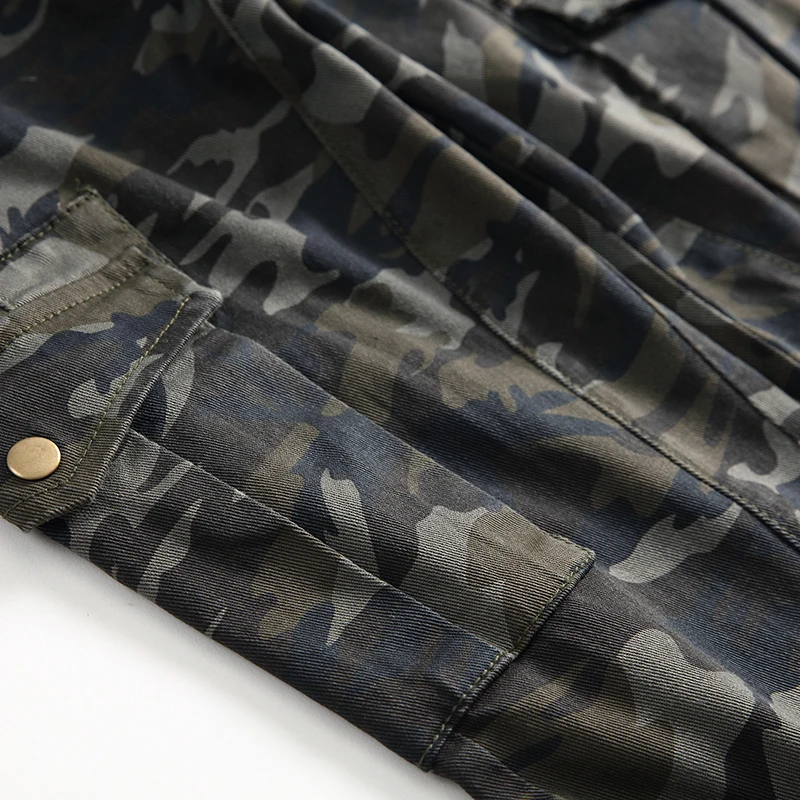 Джинсы мужские с несколькими карманами модные брюки болотного цвета длинные