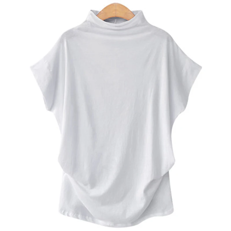 Водолазка женская футболка s 2019 Лето новости оборками Тонкий крыло летучей мыши