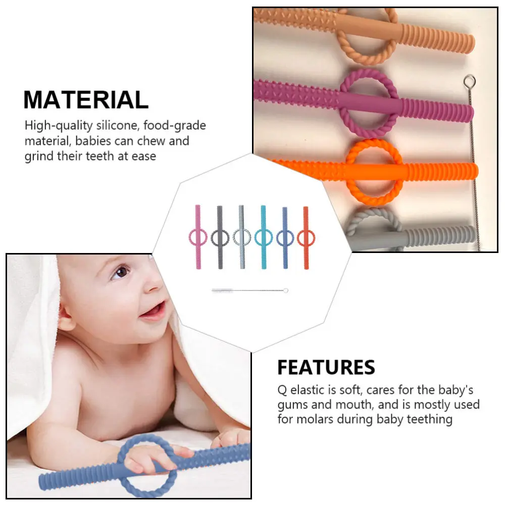 

1Set Silicone Baby Molar Rod Wear-resistant Teething Stick Pacify Molar Sticks