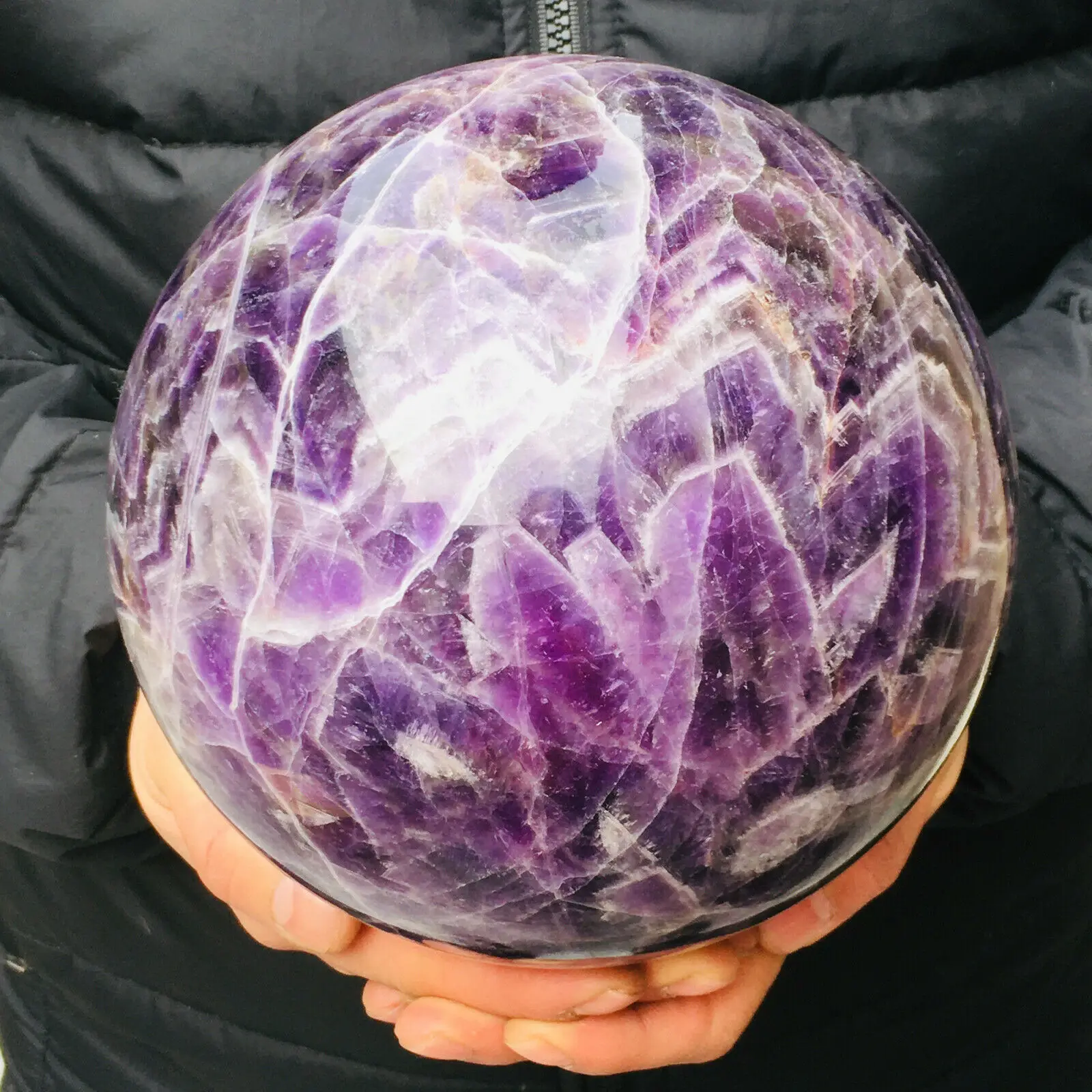 

Natural dream amethyst sphere crystal quartz ball gem stone healing