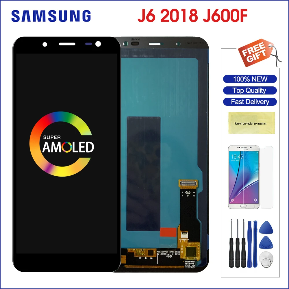 

5.6" Super Amoled Lcd For Samsung Galaxy J6 2018 LCD Display Touch Screen Panel Digitizer Parts For Samsung J600 J600G J600F