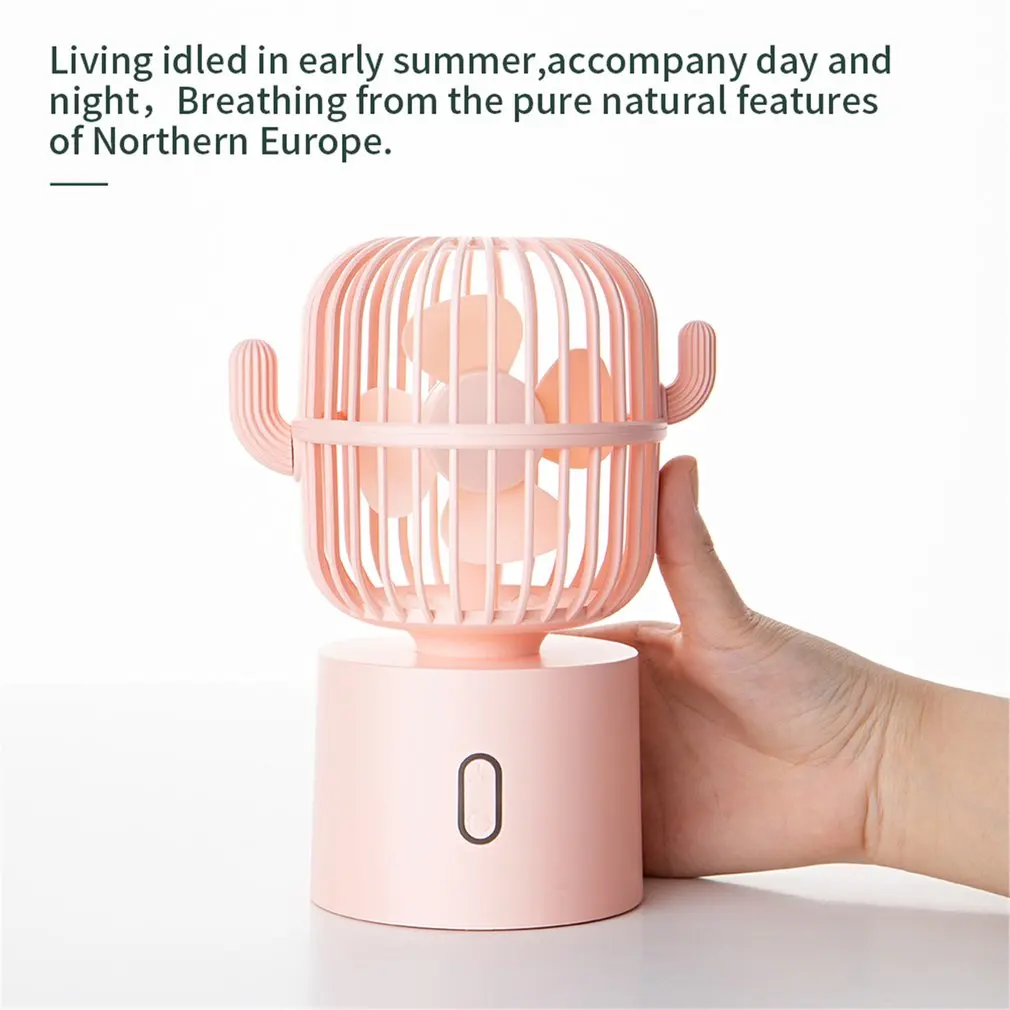 

Cactus fan desktop shaking head mini small fan student portable USB fan creative gift USB Mini Desktop Fan