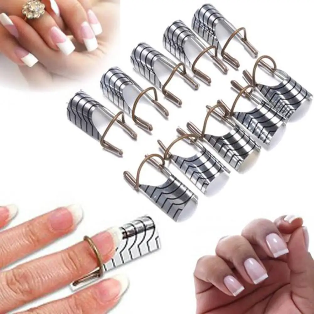 10 шт. Для женщин многоразовые УФ гель Акриловые Советы Nail Art Extension Руководство